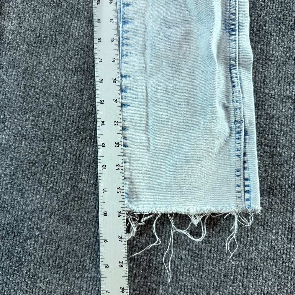 Vintage Gap Slim High Rise Jeans Light Acid Wash Raw Hem Womens 27" 4 Regular - Picture 3 of 8